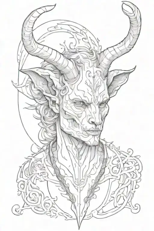 as within so without horns tattoo design idea