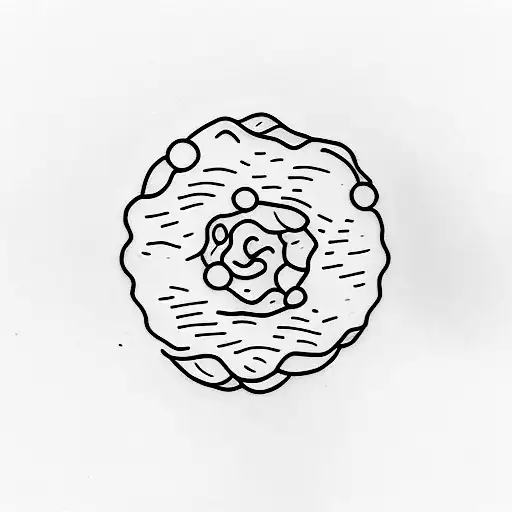 A minimalist tattoo of a donut doing Pilates tattoo design idea