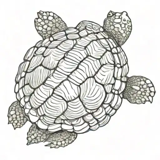 turtle from above  tattoo design idea
