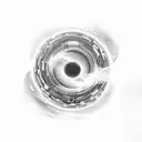 black hole in interatellar tattoo design idea