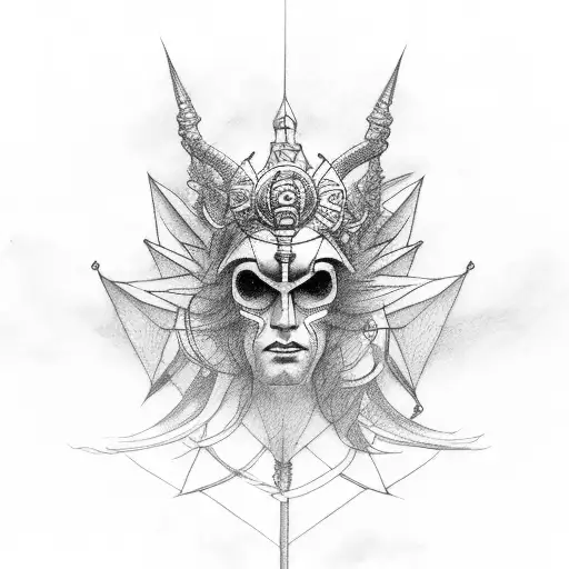 wind god boreas climbing diving sailing earth life world tattoo design idea