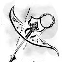 Warrior with 3 swords tattoo design idea