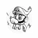 super mario tattoo design idea
