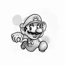 super mario tattoo design idea