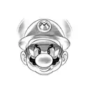 super mario tattoo design idea