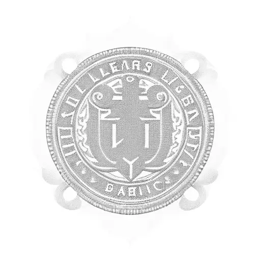 A Leeds United badge with intricate peacock feathers surrounding it tattoo design idea