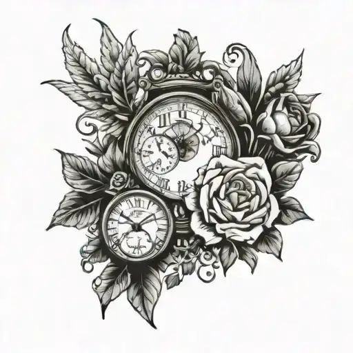 vilnius 1987 time running tattoo design idea