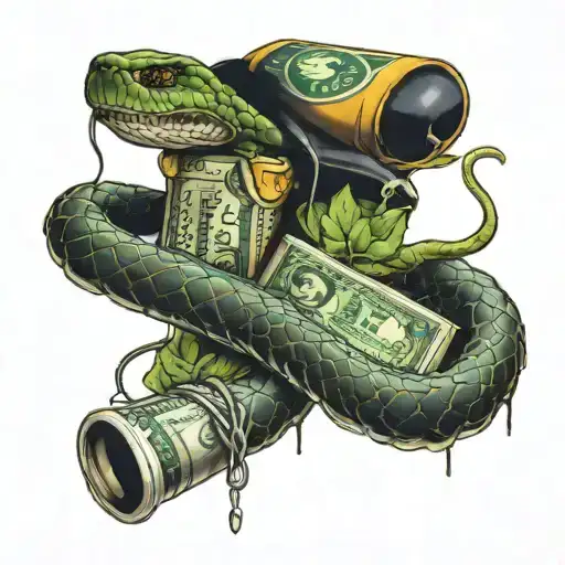 snake knives money drugs make up models ghetto tattoo design idea