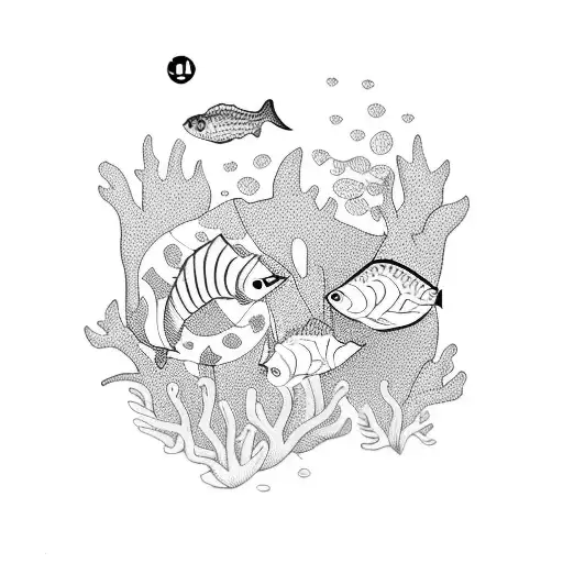 aquarium tattoo design idea