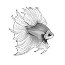 betta fish tattoo design idea