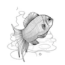 betta fish tattoo design idea
