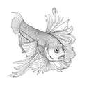 betta fish tattoo design idea