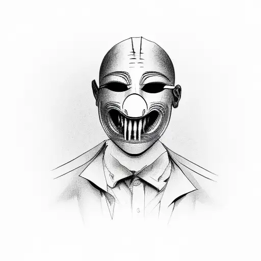 OFF-WHITE Smiling Inside Face Mask Black/White