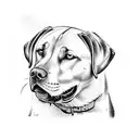 Labrador dog armband tattoo tattoo design idea