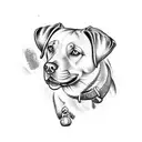 Labrador dog armband tattoo tattoo design idea