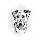 Labrador dog armband tattoo tattoo design idea