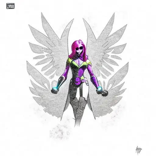 raven from teen titans tattoo design idea