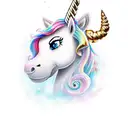 nala riding unicorn tattoo design idea