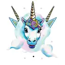 nala riding unicorn tattoo design idea