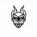 Oni Mask tattoo design idea