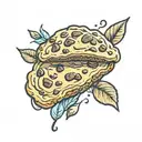 chocolate chip cookie tattoo design idea