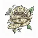 chocolate chip cookie tattoo design idea
