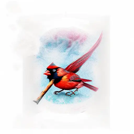 Cardinal tattoo design idea