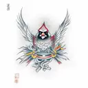 Cardinal tattoo design idea