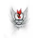 Cardinal tattoo design idea