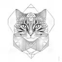 tortoiseshell cat tattoo design idea