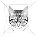 tortoiseshell cat tattoo design idea