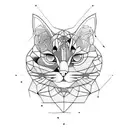tortoiseshell cat tattoo design idea