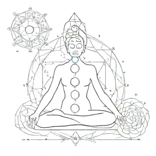 7 chakras tattoo design idea