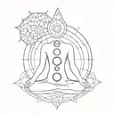 7 chakras tattoo design idea