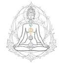 7 chakras tattoo design idea