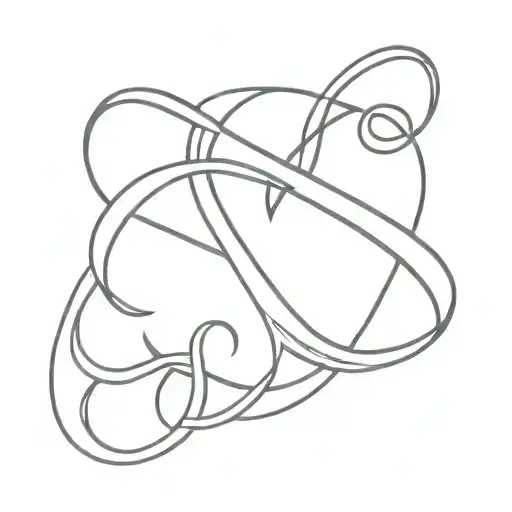 alpha capital letter and infinity sign tattoo design idea