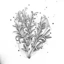 wild rosemary tattoo design idea