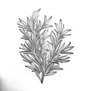 wild rosemary tattoo design idea