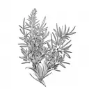 wild rosemary tattoo design idea