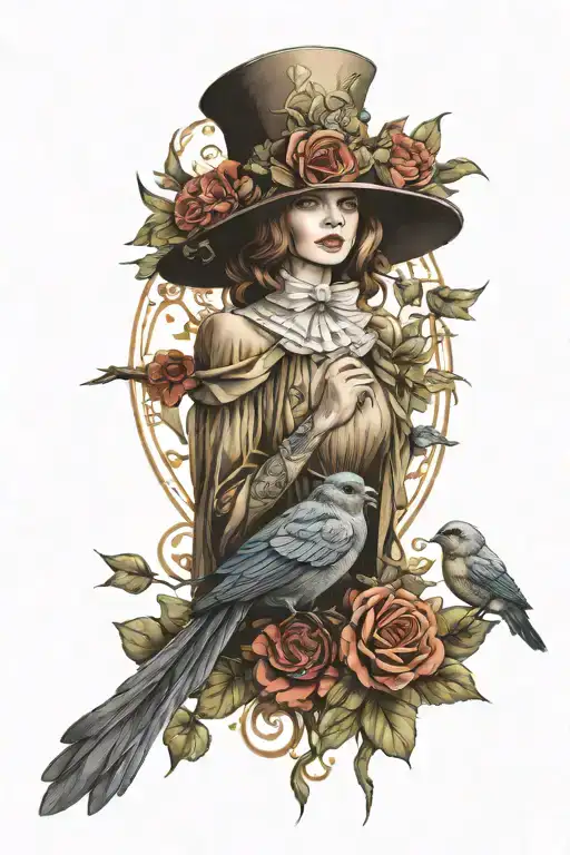 nightingale representing florence my daughter   tattoo design idea