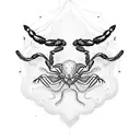 scorpion with a crown on its head with a moustache on its mouth tattoo design idea
