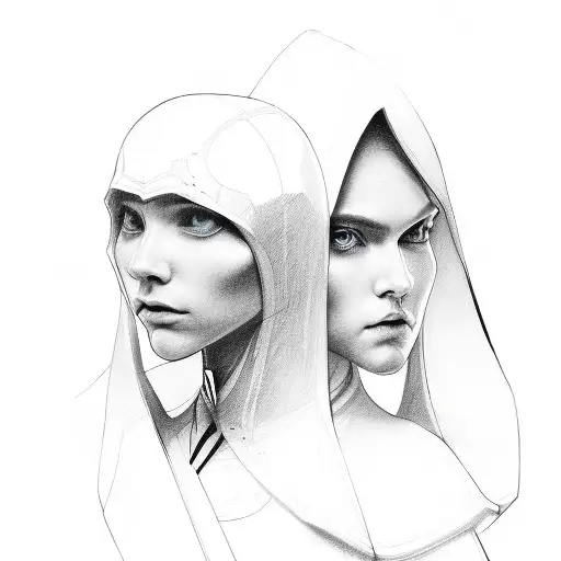 me vs me tattoo design idea