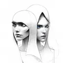 me vs me tattoo design idea