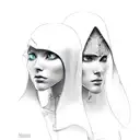 me vs me tattoo design idea