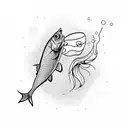 Fishing addicted tattoo design idea