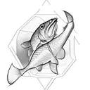 Fishing addicted tattoo design idea