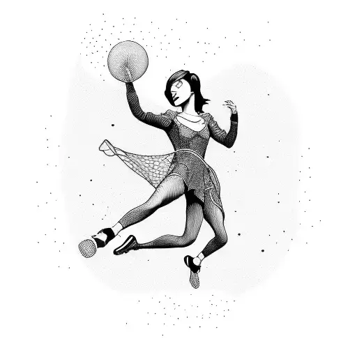 leap and the net will appear  tattoo design idea