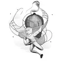 leap and the net will appear  tattoo design idea
