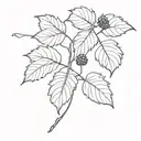 blackberry branch  tattoo design idea