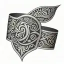 tribal tattoo for islander sailors and masi makers on wrist band tattoo design idea